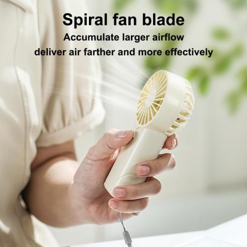 Portable Handheld Fan, Small Handheld Personal Fan with Lanyard, Lightweight Battery Operated Fans (Batteries Not Included), Quiet Compact Cooling Fans for Travel Camping Outdoor, Purple