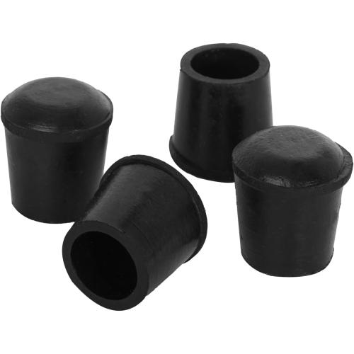 3pack of 8 PCS Black Round Rubber Chair Leg Caps Tips, Vinyl Rubber End Kits, Soft Touch Table Feet Cover, Anti Slip Floor Protector, 1/2 inch (12mm)