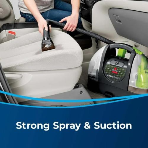 BissellPet - Little Green Multi-Purpose Portable Carpet and Upholstery Cleaner, Car and Auto Detailer, with Exclusive Specialty Tools, Silver
