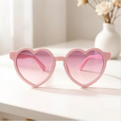 Heart Shape Sunglasses for Women,Pink Candy Color,Novelty Heart Frame Glasses for Party Performance,Cute Summer Sun Glasses