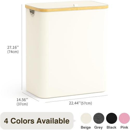Hampers for Laundry Basket with Lid, 160L Extra Large Laundry Hamper 3 Section Dirty Clothes Hampers for Laundry Divided Laundry Basket Organizer for Bedroom,Laundry Room, Dirty Clothing Hamper, Beige