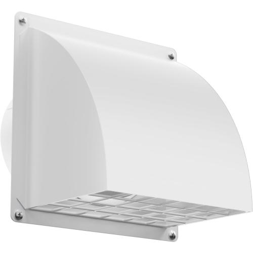 4 Inch Dryer Vent Cover Outside, HG Power Metal Exterior Vent Cover with Removable Screen & Cushioned Non-Return Flap, Air Wall Vent for House, Range Hood, AC, Opening Diameter: 3.81 White