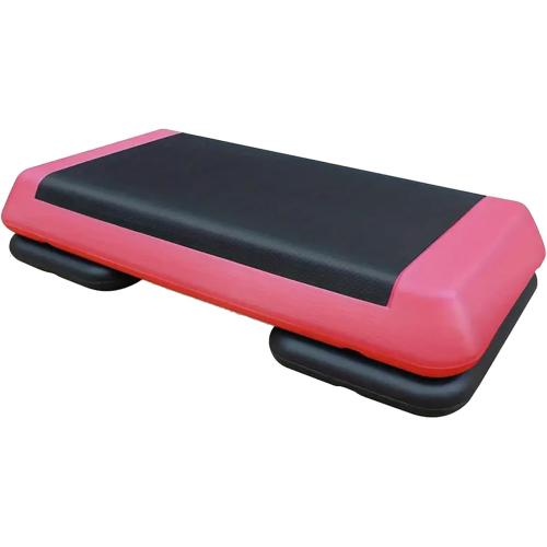 Grey and Red Adjustable Workout Aerobic Exercise Step Platform, Fitness & Exercise Step Platform with 2/4 Stackable Risers for Home Gym Cardio Training(Grey/Red)
