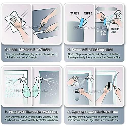 BDF S05 Window Film Daytime Privacy and Heat Control Mirror Silver 5 (Very Dark) - 24in X 24ft | Heat Rejection, Daytime Privacy, UV Blocking