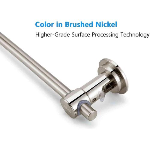 BOPai 24 inch Vacuum Suction Cup Towel Bar, Removeable Shower Mat Rod Shower Door Adhesive Towel Bar Suction Towel Rack, Brushed Nickel