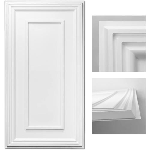 Art3d Drop Ceiling Tiles, 24x48in. White (12-Pack), Polyvinyl Chloride (PVC), Glue Down