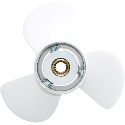 CAPTAIN Outboard Propeller fit Yamaha 115 T50 60 70 75 80 85 90 100 130 HP Engines, OEM 15 Spline Tooth Outboard Prop, RH Aluminum Propellers