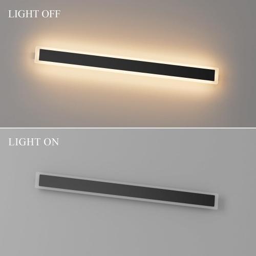 2 Pack 39.4In Long Outdoor LED Wall Light 3000K Modern Exterior Lighting Fixture Exterior Wall Sconce IP65 Waterproof for Garage House Porch