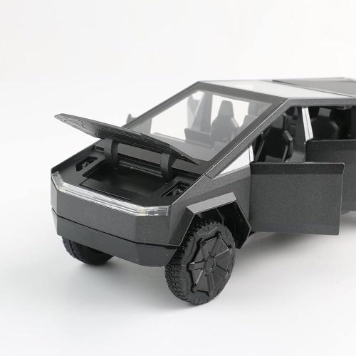Black 1:32 Scale Toy Trucks Pickup Model Pull Back Pick-Up Truck with Sound and Light, Alloy Diecast Truck Toys for Kids Gift or Vehicles Model Collection Enthusiasts (1/32 Black Pickup)