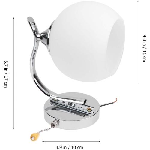 Mobestech Wall Light Modern Globe Lampshade LED Wall Sconce with Pull Chain Swith for Home Living Room Bathroom Staircase Hallway