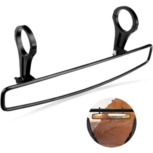 BLACK ISSYAUTO 15 Ultra Clear SXS UTV Center Mirror Compatible with Polaris RZR 800 900 1000 Turbo PRO XP, Pioneer 1000, Arctic Cat Wildcat, UTV Rear View Mirror with Convex Design Only Fit 1.75 Roll Bar