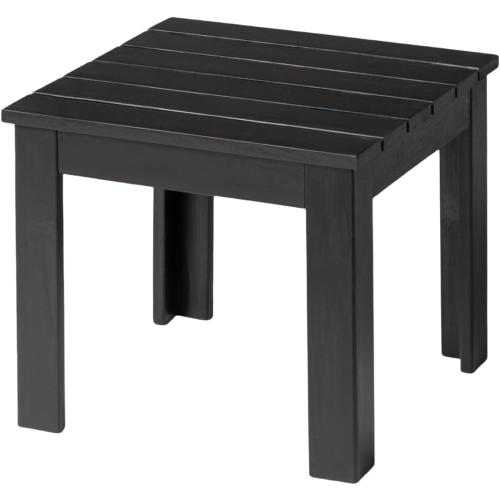 VINGLI Outdoor Adirondack Side Table, 18 Square Thick Wooden Coffee Table, Patio Side Table Conversation End Table for Patio Backyard, Garden, Poolside and Balcony (Black)