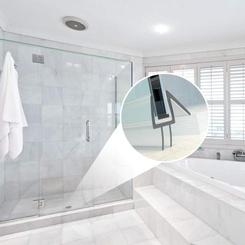 Yecaye 3 Pack 3/8 x 39 Shower Door Bottom Seal,Shower Door Sweep,Frameless Glass Seal Strip,Stop Leaks and Create a Water Barrier, Water Guard 10MM