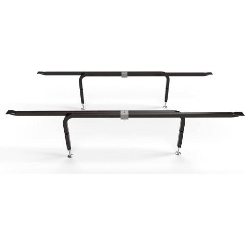 Bed Slats Center Support System | Adjustable Length & Height Tubular Steel with 4 Legs | Fits Full, Queen, King & California King Bed Frames