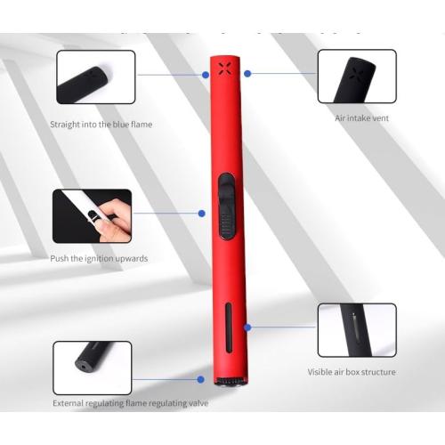 2PC Butane Torch Lighters, 7.9IN Refillable Torch Lighter Adjustable Jet Flame Butane Lighter Long Pen Lighter for Grill BBQ Candle Camping (Gas Not Included)