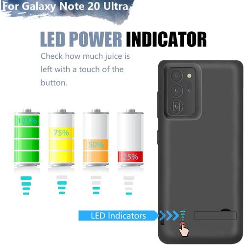 Black Sitong Battery Case for Samsung Galaxy Note 20 Ultra 5G, 6000mAh Rechargeable Extended Battery Charging Charger Case, Add 100% Extra Juice, Not Compatible with Galaxy S20 Ultra Black