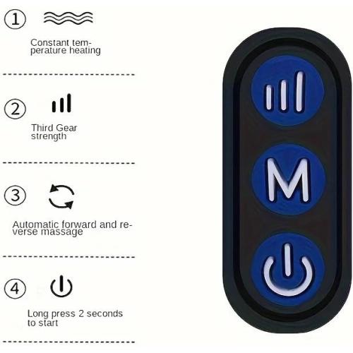 white and blue Multifunctional Neck Electric Masage U-Shaped Pillow: Simulates Hand Masage on The Neck, Recreating a Real Massage Experience (Dark Blue)
