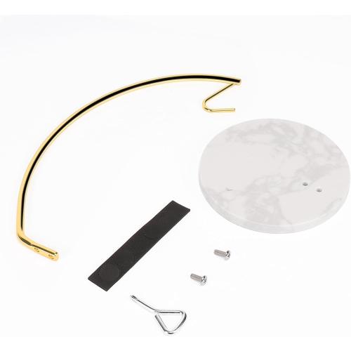 Livabber Banana Holder with Marble Base, Metal Banana Hanger Modern Tree Stand with Hook, Stylish Banana Keeper Fresh Fruit Storage Organizer Freestanding for Kitchen Countertop (Gold, Single Hook)