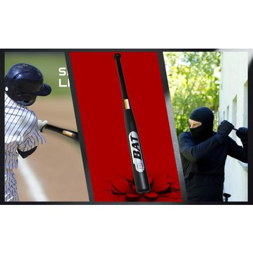 32in Steel Baseball Bat 2.7LBS Weighted for Youth and Adult 2 Barrel Heavy Duty Bats for Home, Black