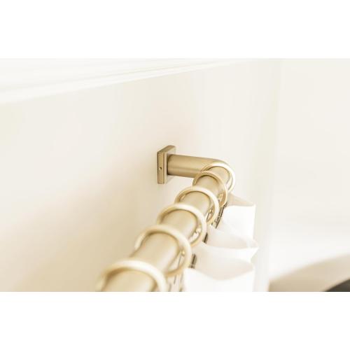 BlastHome® Luxury French Return Room Darkening Brackets, Brushed Gold