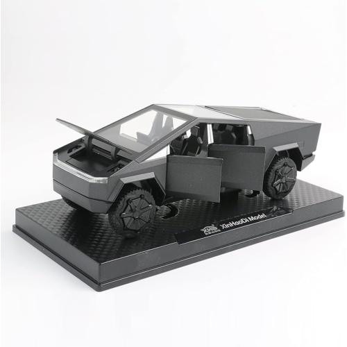 Black 1:32 Scale Toy Trucks Pickup Model Pull Back Pick-Up Truck with Sound and Light, Alloy Diecast Truck Toys for Kids Gift or Vehicles Model Collection Enthusiasts (1/32 Black Pickup)