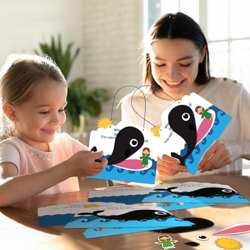Wenqik 24 Pcs 24 Pcs Jonah and Whale Craft Kit Kids Bible Story Activities