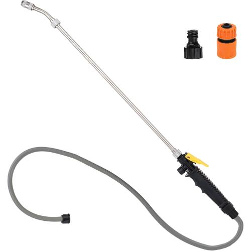 29 Inch Spray Wand for Water Pumps, Backpack Sprayer Set Include 1/2 Hose Quick Connector and 1.2m Hose, Adjustable Nozzle Sprayer Wand Replacement with Built in Shut Off Valve