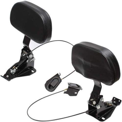 H RUO Adjustable Rider Backrest with Pad for Harley Touring Road King Street Glide FLHR FLHX 2009-2025 2024 2023 2022 2021