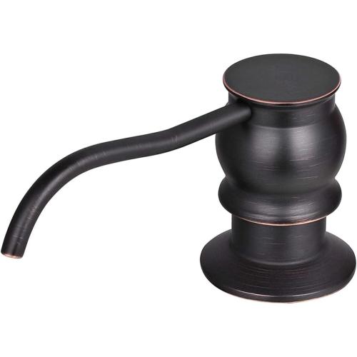 Samodra Kitchen Sink Soap/Lotion Dispenser, Brass Pump Head Oil Rubbed Bronze 12 OZ Bottle Built in Design Refill from The Top for Granite Thick Deck Installs