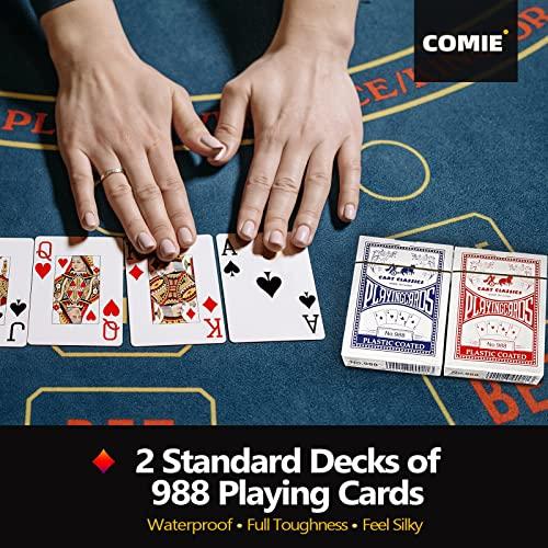 Comie Poker Chips,500PCS Poker Chip Set with Aluminum Travel Case,11.5 Gram Poker Set for Texas Holdem Blackjack Gambling | Aluminum Travel Case, For Texas Holdem Blackjack Gambling