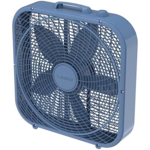 Laskoo Cool Colors 20 3-Speed Energy Efficient Box Fan, Laguna Blue, B20312