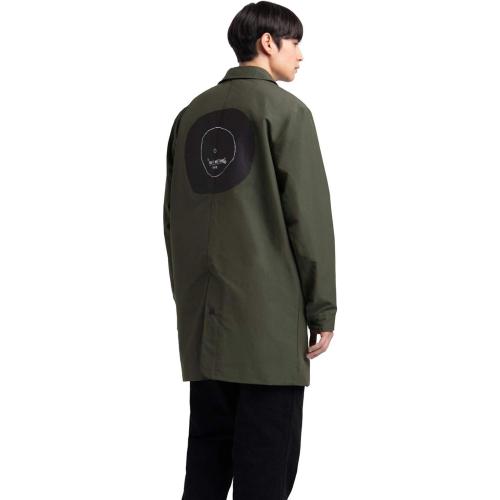 SIZE SMALL Herschel Mac Jacket Basquiat Now's The Time Dark Olive Men 60% cotton 40% polyester fabric with DWR finish Woodland Camo internal yoke/Tonal striped nylon lining