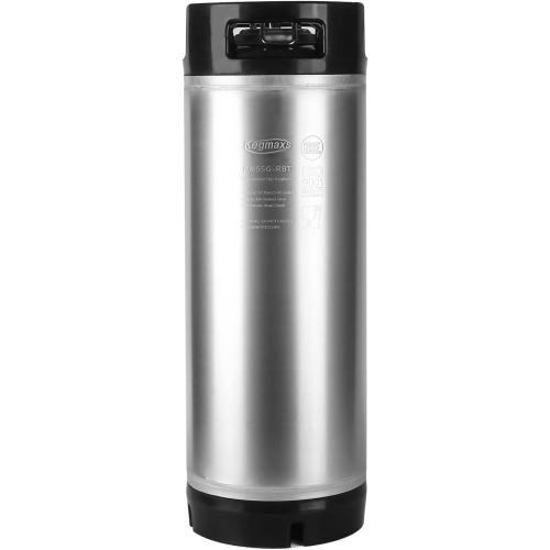 TMCRAFT New 5 Gallon Ball Lock Keg, Stainless Steel Beer Keg with Dual Rubber Handle for Home Brew