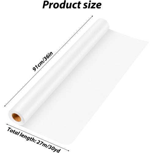 Tracing Paper Roll 36 Inches x 30 Yards, Large Trace Paper White Pattern Paper Tracing Paper for Drawing, Sewing, Sketch