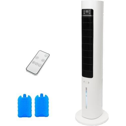 Size 41 Color White Windowless Portable Air Conditioner, 41” Evaporative Air Cooler with Remote, Swamp Cooler 3 Models,12H Timer, 70°Oscillation Tower Air Conditioner 3L Water Tank & 2 Ice Packs for Room Bedroom Office