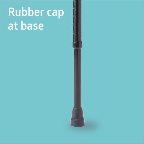 Medline Tall Steel Bariatric Offset Handle Cane, Adjustable Height 37–48, 500 lb Weight Capacity, for Adults & Elderly with Foot & Leg Injuries, Walking, Mobility - Cane Weighs 4 lbs