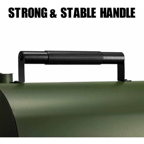 MAISON HUIS Adjustable Portable Charcoal Grill Multi-functional Metal Small BBQ Smoker for Outdoor Hiking Picnic(Green)