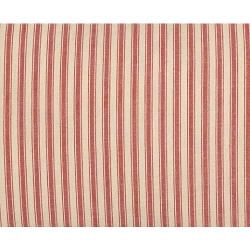VHC Brands Sawyer Mill Ticking Striped Cotton Farmhouse Pre-Washed California King Bedding Accessory, Quilt 130x115, Red Country
