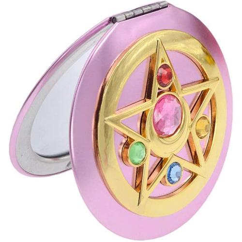 SHOWLOUE Makeup Compact Mirrors, Personal Makeup Mirror Portable Travel Handheld Foldable Double Sided Mirror