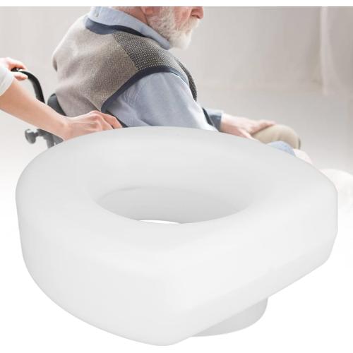 Raised Toilet Seat with Secure Locking, Elevated Universal Fit Commode Riser for Seniors & Mobility Support, Non Slip Bathroom Safety Seat (300lbs Capacity)