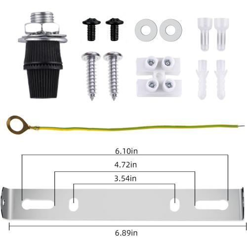 Arturesthome 7 Modern Rewind Ceiling Canopy Kit,Black Single Hole Ceiling Plate for Pendant Lights or Chandelier Fixture