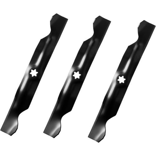 (3 Pack) 942-04053C Lawn Mower High Lift Blades Replacement for MTD/Cub Cadet/Troy-Bilt 942-04053B 742-04053 942-04056C Toro 112-0316, Fits Cub Cadet LT1050, LTX1050, RZT50 for 50'' Deck Mower