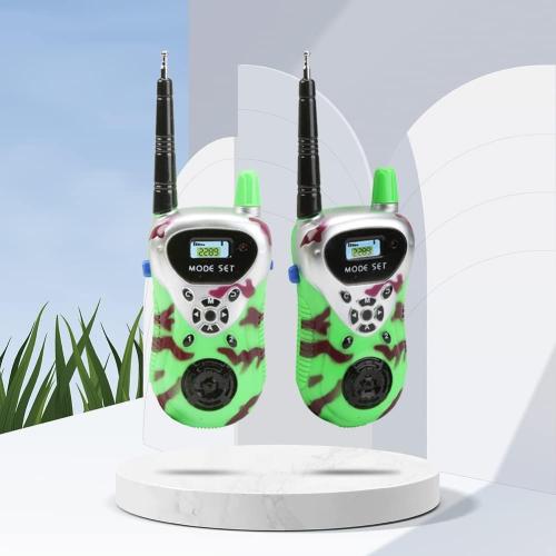 Kid Handheld Walkie Talkie Toy for 3-12 Year Old, Universal Children Outdoor Radio Transceiver Interphone for Outside, Camping, Hiking (Green)