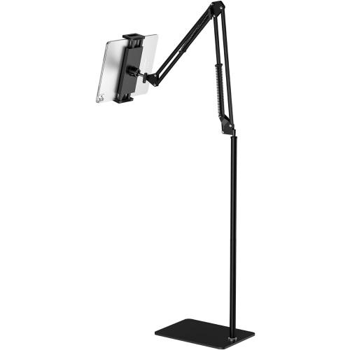 Floor Tablet Stand - Adjustable Overhead Bed Holder for Kindle, iPad, iPhone, Samsung Tab, E-Readers