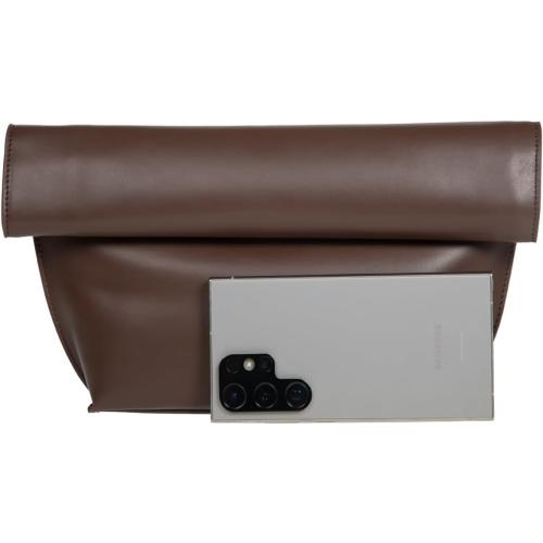 JNB Faux Leather Oversize Foldover Clutch