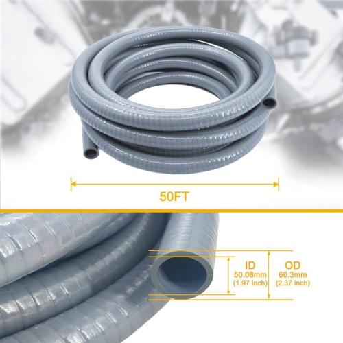 Liquid-Tight Conduit - 2 inch 50 Foot PVC Flexible Non Metallic Liquid Tight Electrical Conduit. 2 Dia