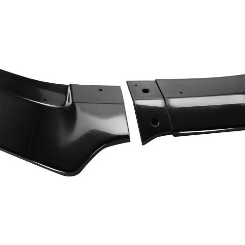 MotorFansClub 3pcs Front Bumper Lip Splitter Fit for Honda Civic 2016 2017 2018 Trim Protection Splitter Spoiler, Glossy Black
