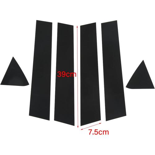 Car Pillar Decals for Door Window 6 PCS Gloss Black Pc Material | Side Door Window Cover Trim Car Pillar Stickers Replacement Exterior Accessory for Charger 2011-2021