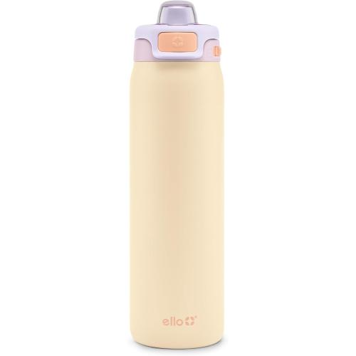Ello Pop & Fill Insulated Stainless Steel Water Bottle with Quick Fill Lid, Leakproof Locking, Sip or Chug Spout, BPA-Free, Double Wall Vacuum Insulated for Sports, Travel & School- 22oz / 32oz / 40oz