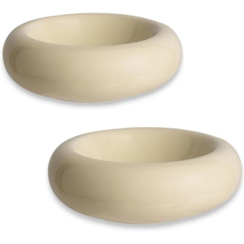 Cat Bowls,Ceramic Cat Food Bowl, Whisker Fatigue Relief Cat Bowl, Anti-Vomiting, Protect Spine, Perfect for Indoor Cats(2pc)